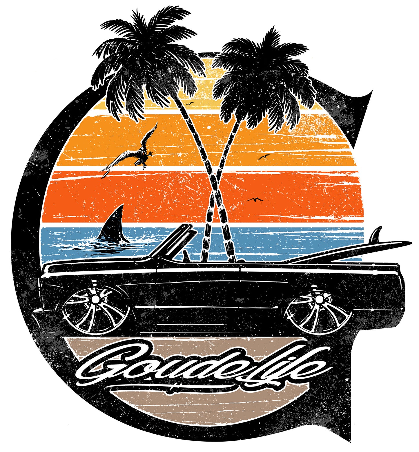 K5 Blazer Shirt "Beach Life" Available in Sand and White